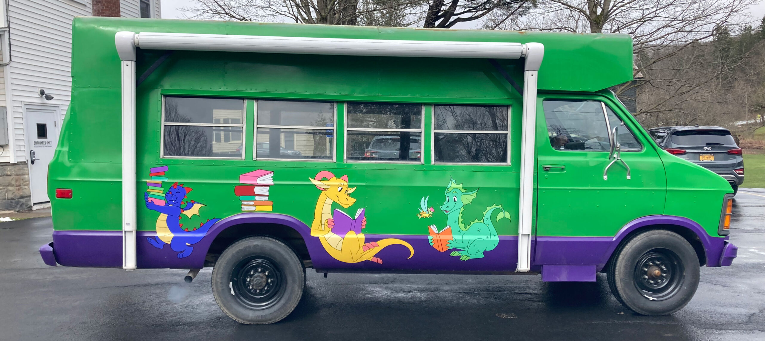 The Dragon Wagon Book Bus with Decals